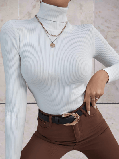 Phoebe - Effen mooie aansluitende bodycon coltrui