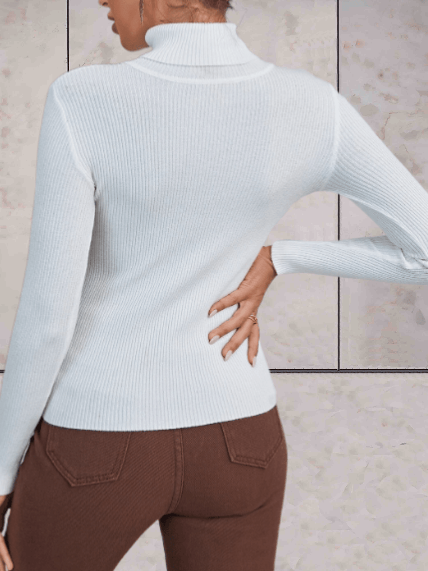 Phoebe - Effen mooie aansluitende bodycon coltrui