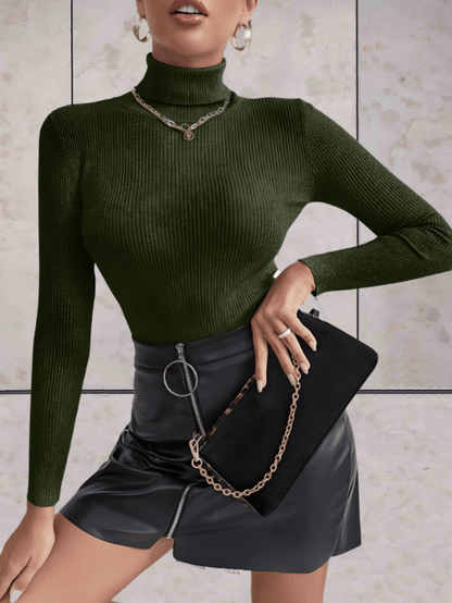 Phoebe - Effen mooie aansluitende bodycon coltrui