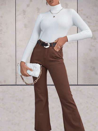 Phoebe - Effen mooie aansluitende bodycon coltrui