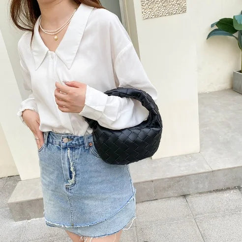 Marina | Elegante moderne gevlochten handtas