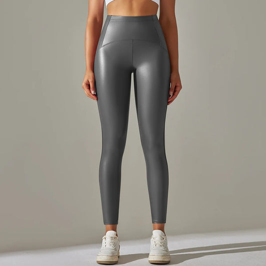 Aletta- Dames Leggings van Leder met Hoge Taille