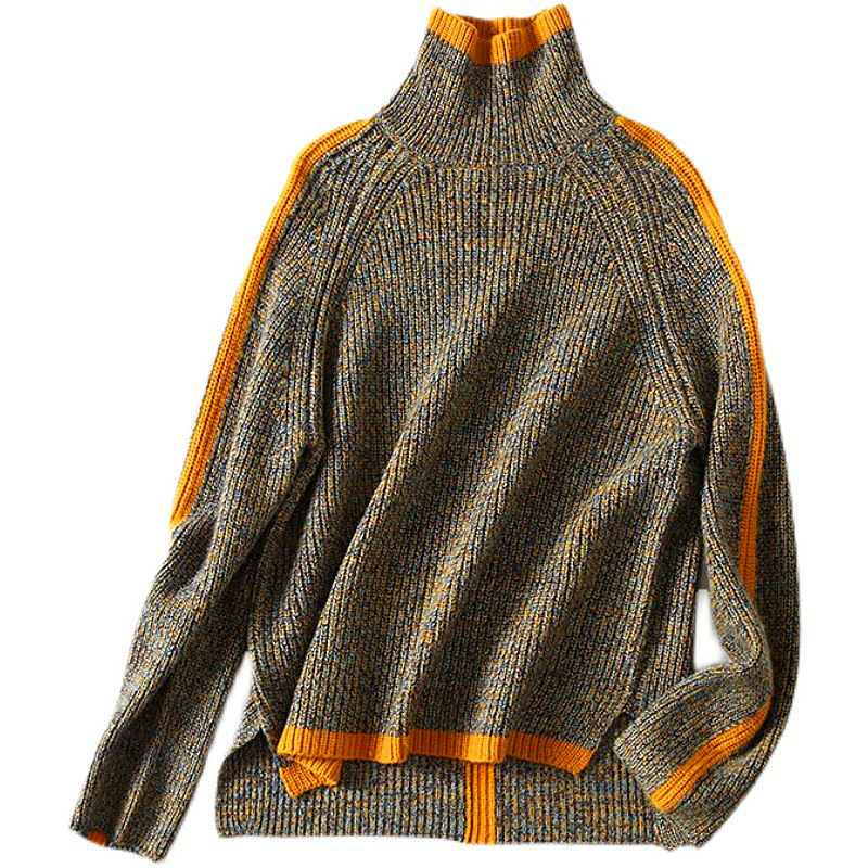 Celine Coltrui | Elegante oversized trui met oranje streep voor dames