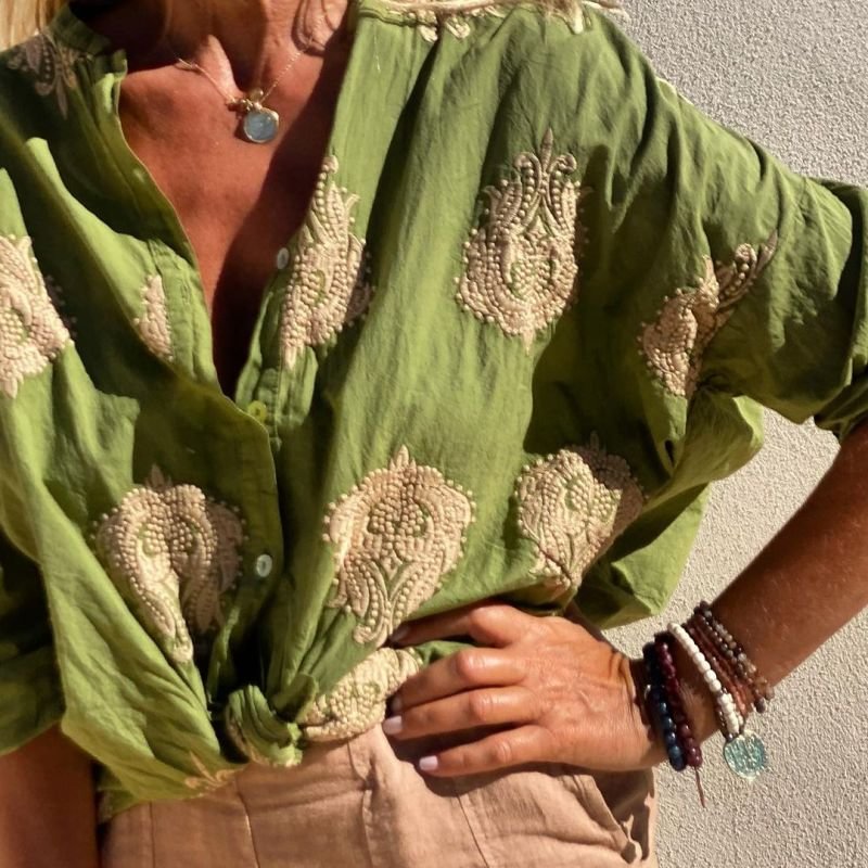 Emma | boho geborduurde blouse