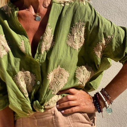 Emma | boho geborduurde blouse