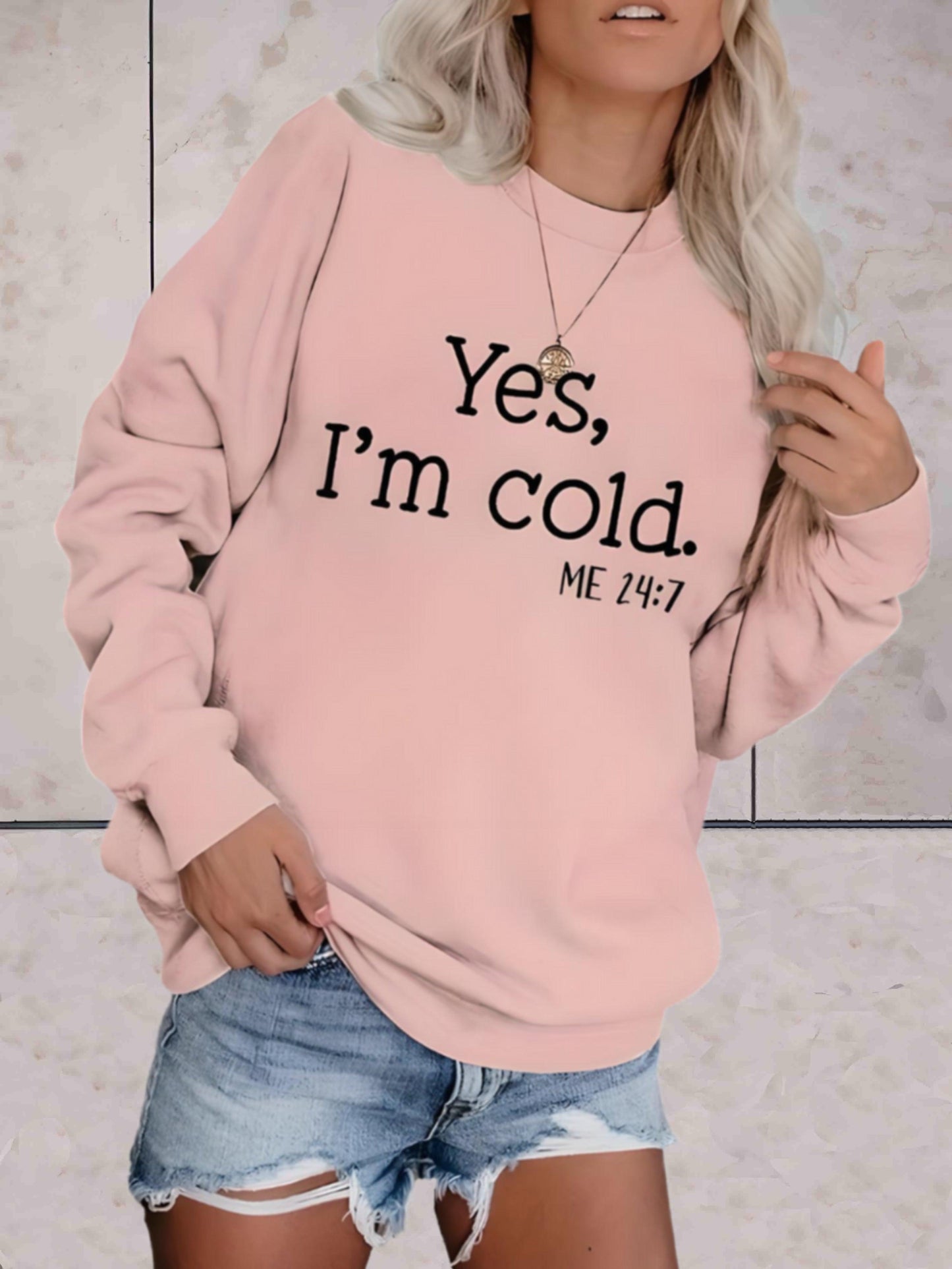 Hazel - Oversized trui met ronde hals en opvallende print