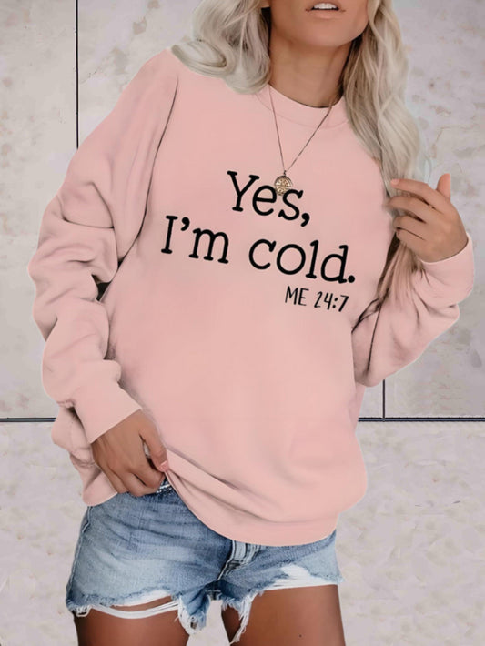 Hazel - Oversized trui met ronde hals en opvallende print