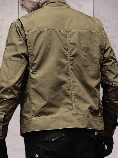 Dean - warme en waterdichte cargojas met knoopsluiting op de mouw en ritssluiting aan de voorkant