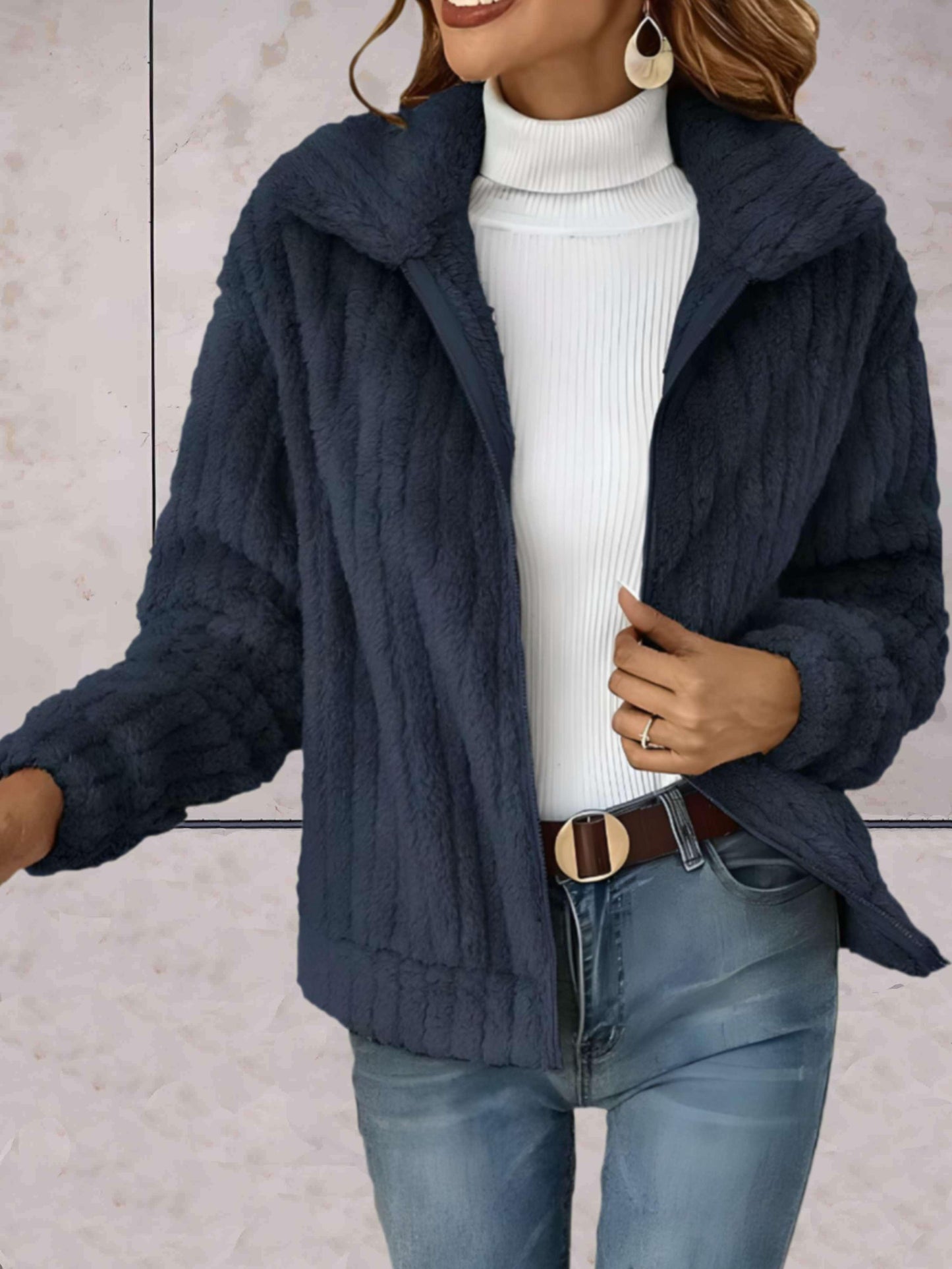 Grace | Eenvoudig gebreid jack met polokraag