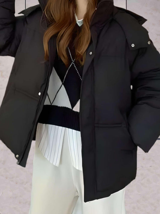 Savilla - Elegante winddichte donsjas met capuchon