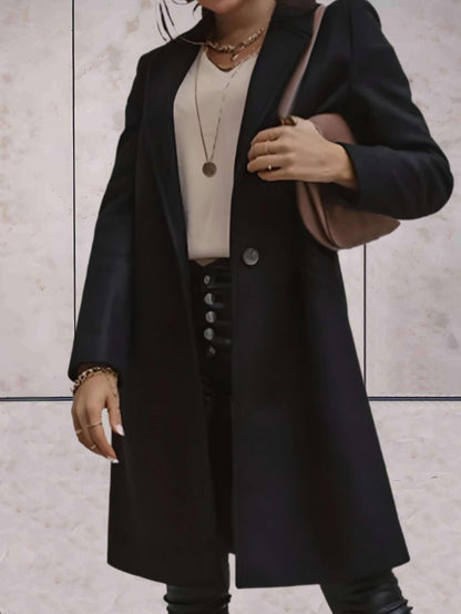 Nagi | Elegante trench jas met enkele knoopsluiting en zakken