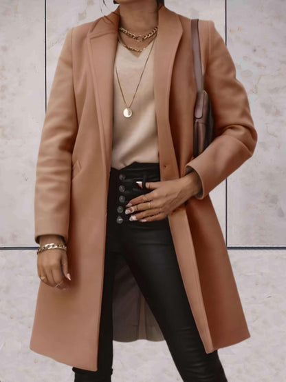 Nagi | Elegante trench jas met enkele knoopsluiting en zakken