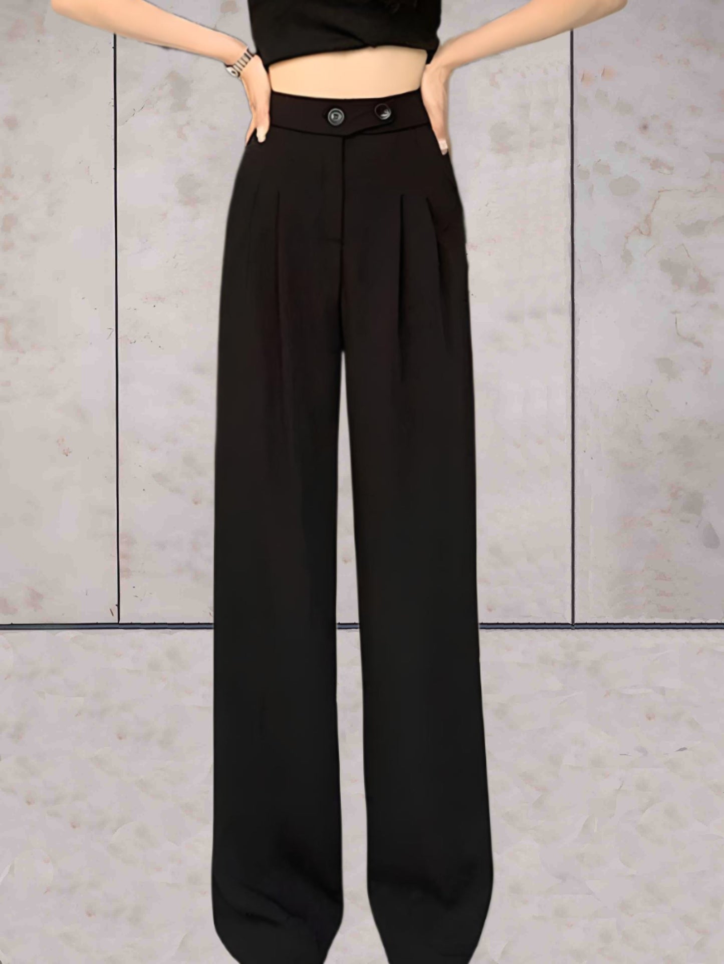 Eenvoudige broek met hoge taille voor dames