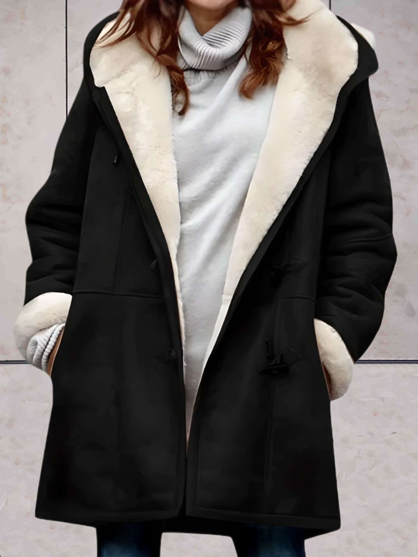 Leva - Luxe winterjas van imitatiesuède met fleecevoering