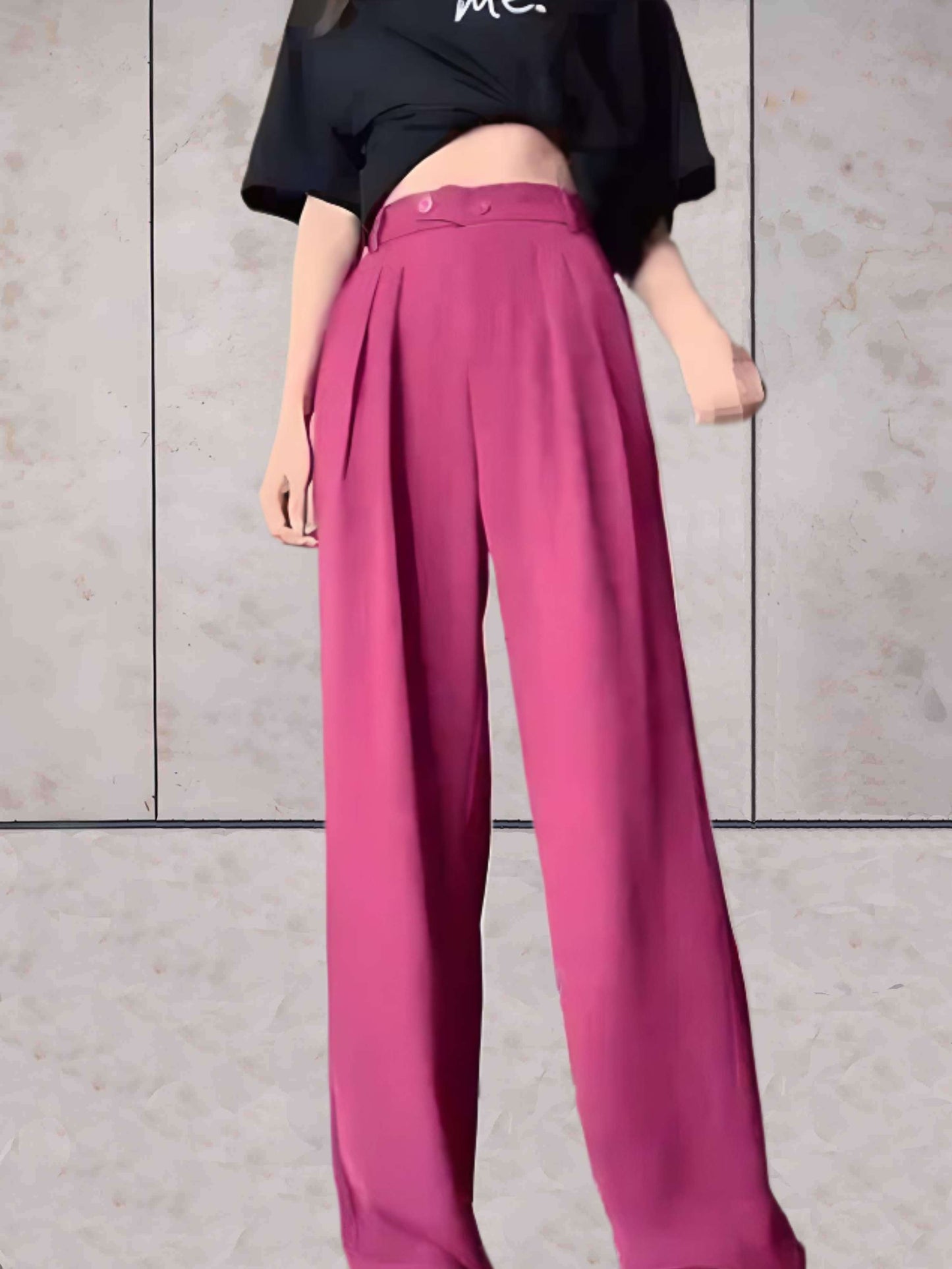 Eenvoudige broek met hoge taille voor dames