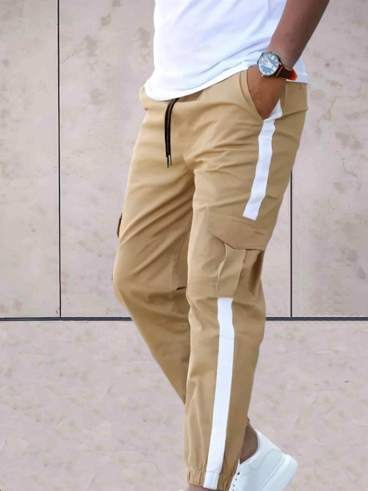 Walter - Mooi zittende jogger voor heren met meerdere zakken broek