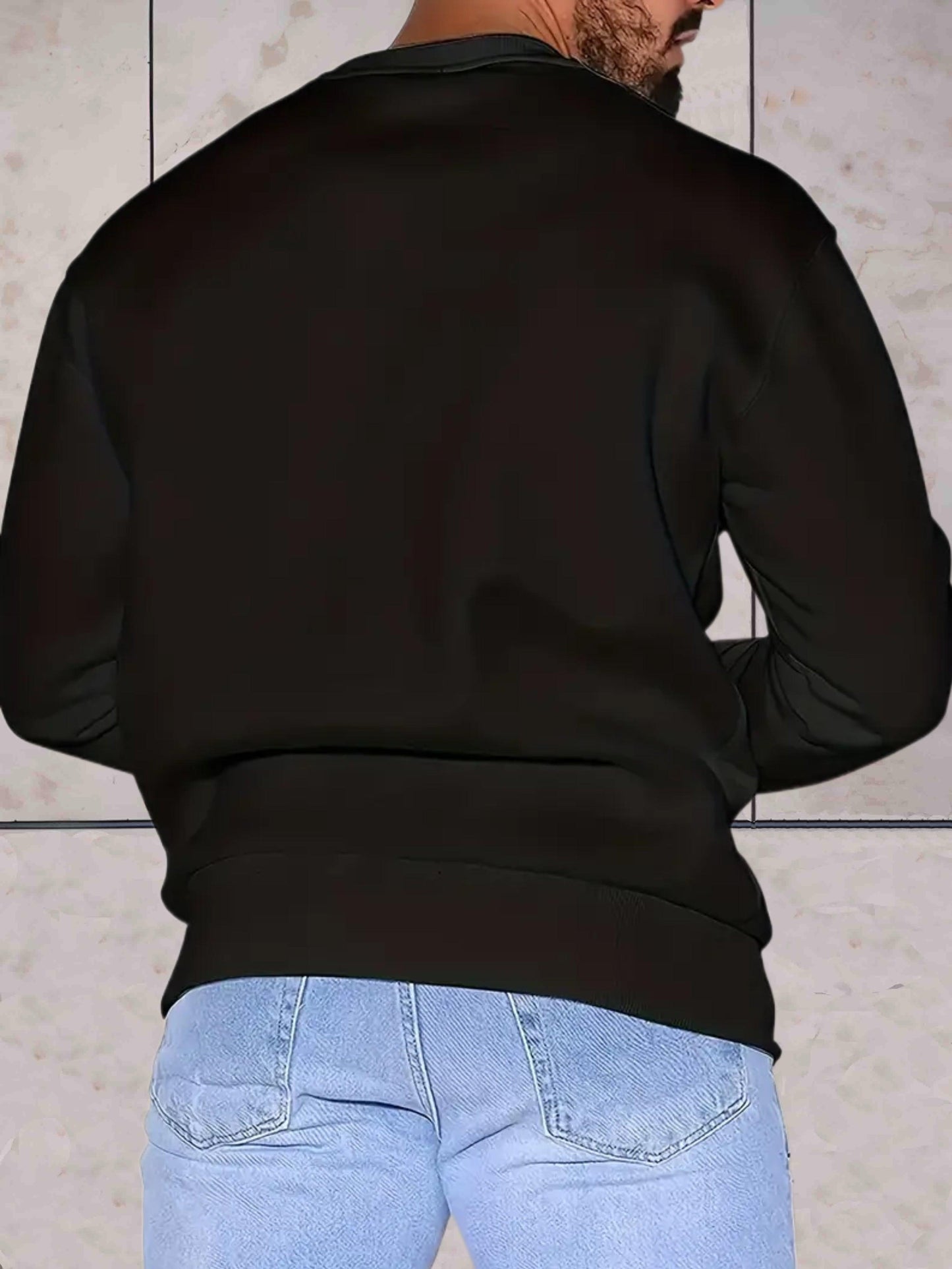 Chris - Trui met ronde hals voor heren met California Los Angeles print Sweater