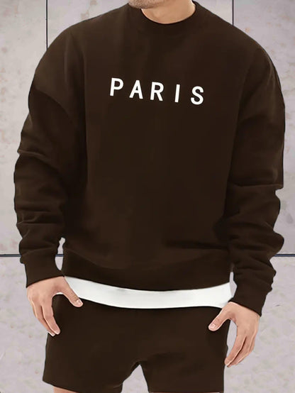Fredy - Oversized trui voor heren met Paris print Sweater