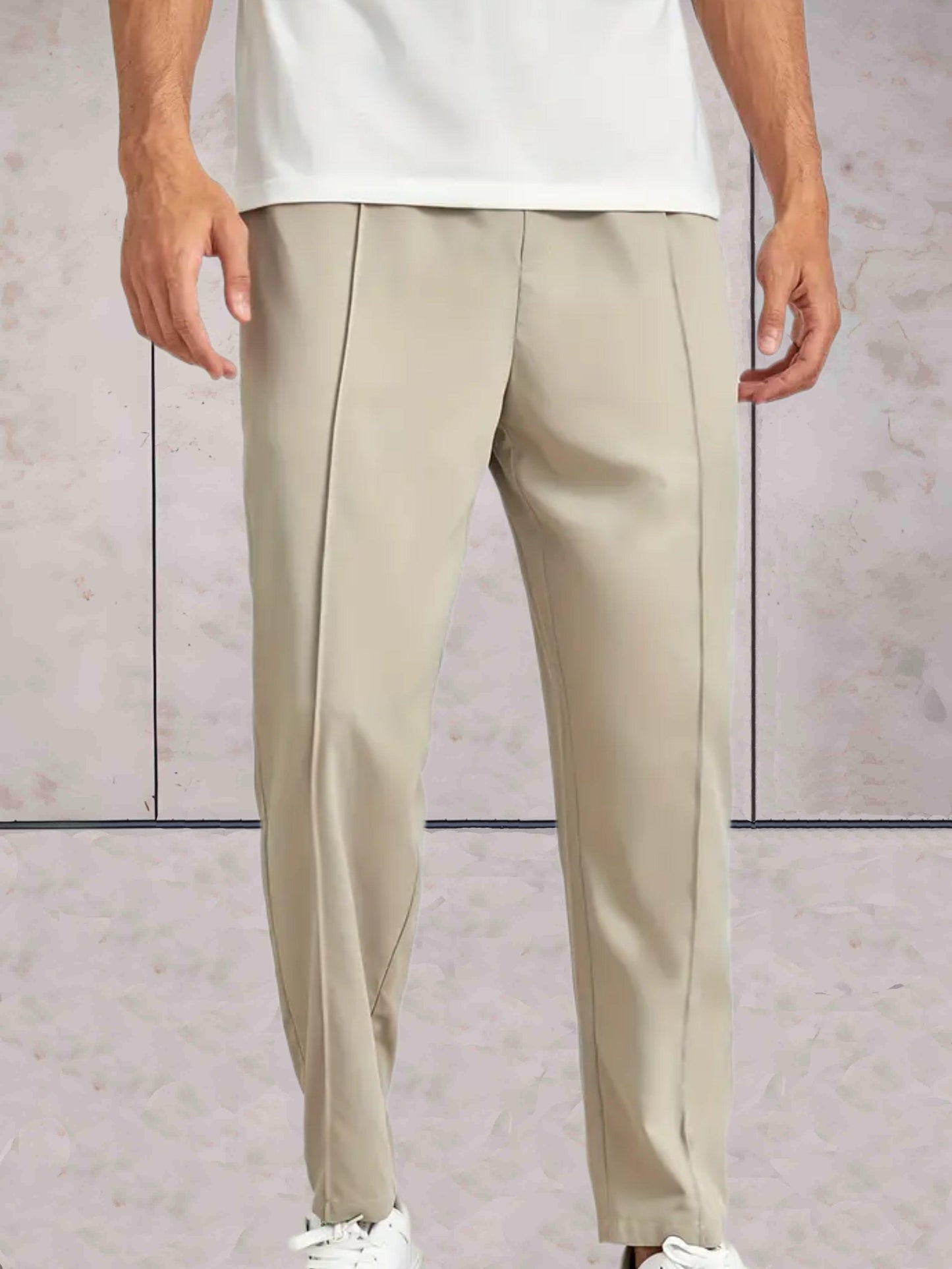 Rey - Broek met ribbels en hoge taille voor heren broek