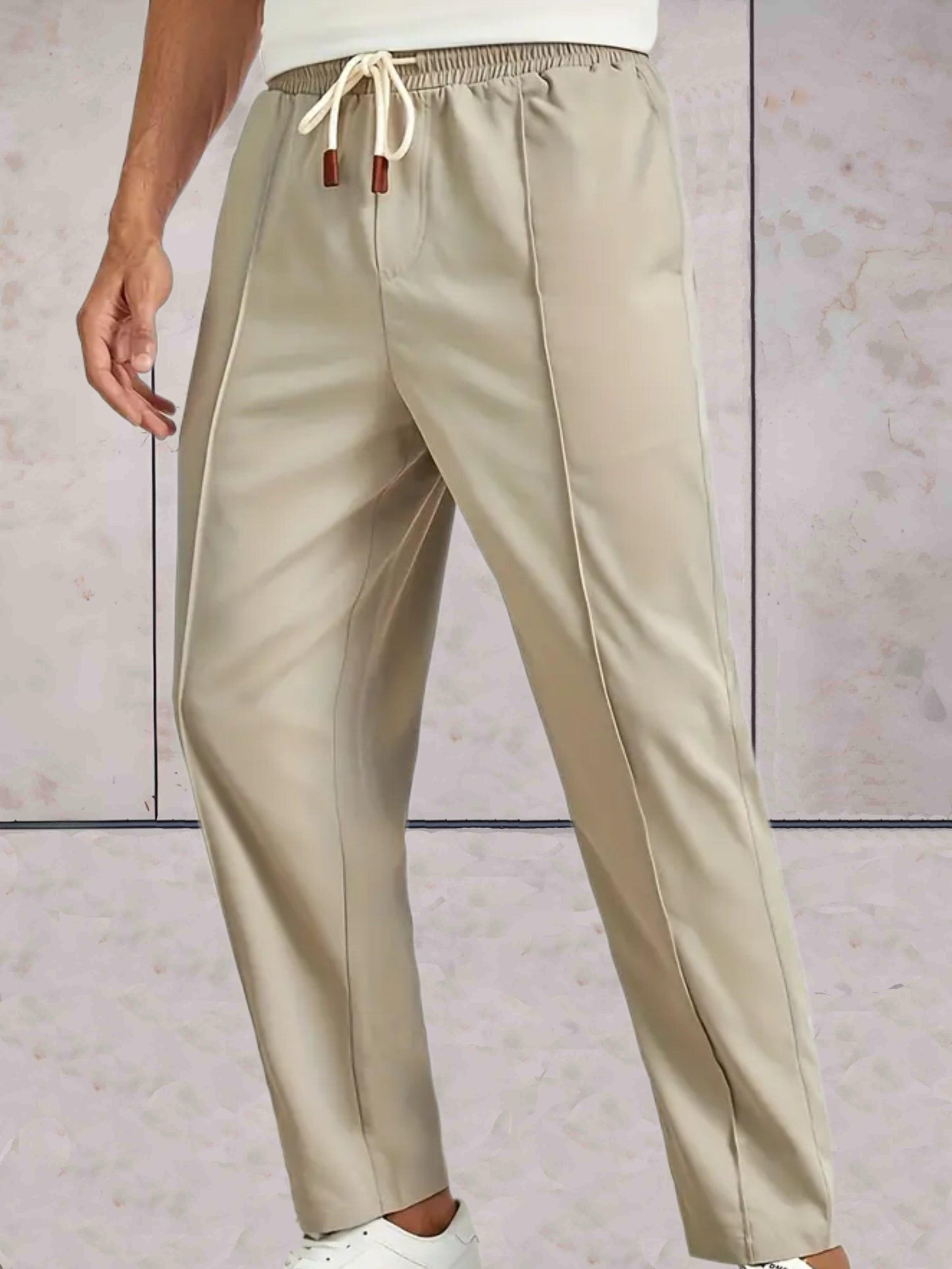 Rey - Broek met ribbels en hoge taille voor heren broek