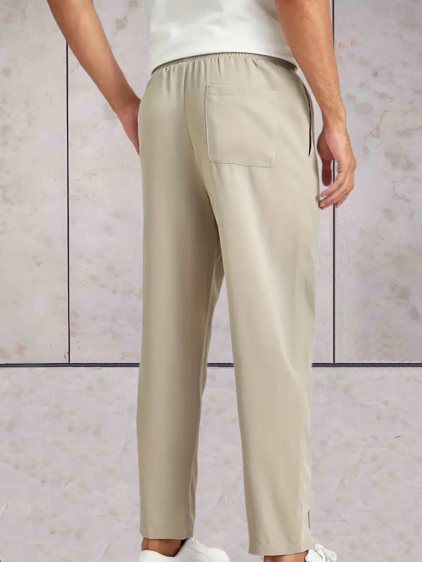 Rey - Broek met ribbels en hoge taille voor heren broek