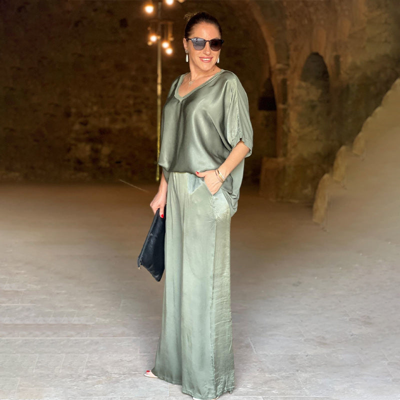 Bente | satijnen tweedelig pak