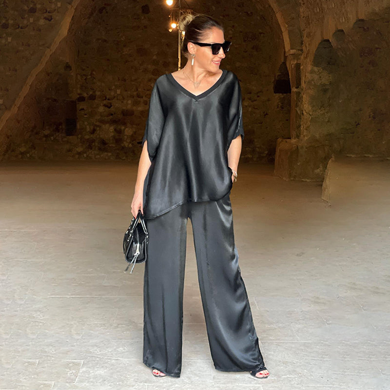 Bente | satijnen tweedelig pak