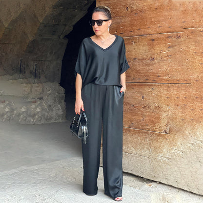 Bente | satijnen tweedelig pak