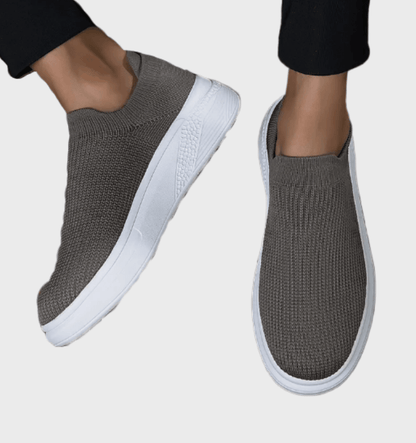 Jaxon - Donkergrijze instapsneakers voor heren met hoge tussenzool schoenen