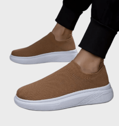 Sparrow - Donkerbruine instapsneakers voor heren voor vrijetijdskleding schoenen