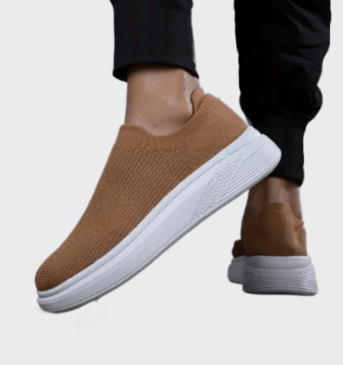 Sparrow - Donkerbruine instapsneakers voor heren voor vrijetijdskleding schoenen