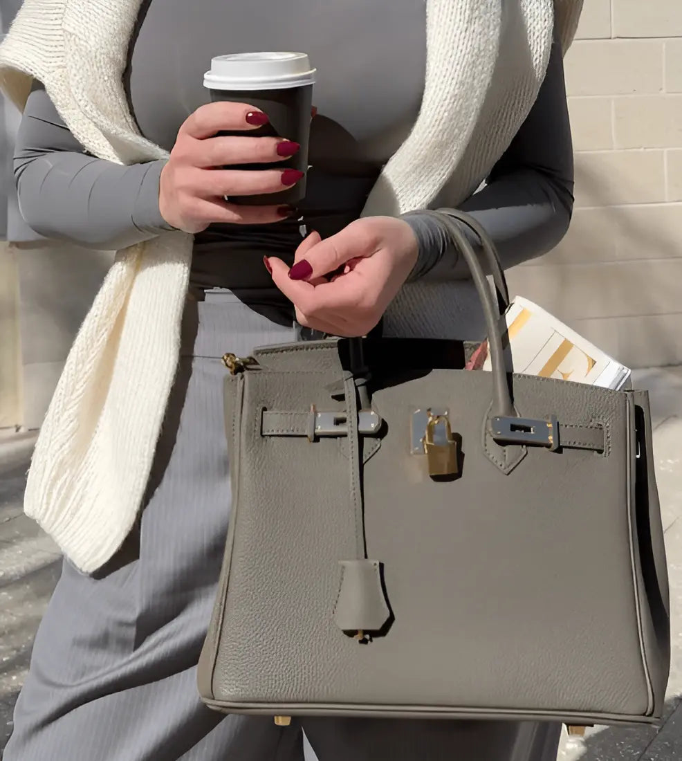 Adeline  | elegante grote handtas met lycheepatroon