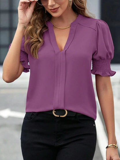 Jade | elegante blouse met pofmouwen