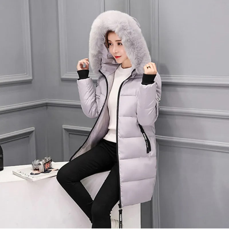 Dames Winterjas Halflang met capuchon
