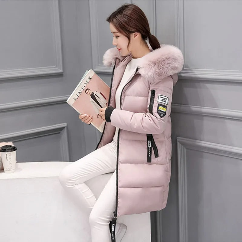 Krisey | Winterjassen parka's halflang met capuchon