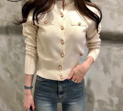 Anna Feld Vest | Elegant zacht gebreid damesvest met knoopsluiting