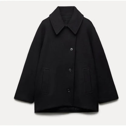 Isabella Jas | Oversized elegante jas met omgevouwen kraag voor vrouwen