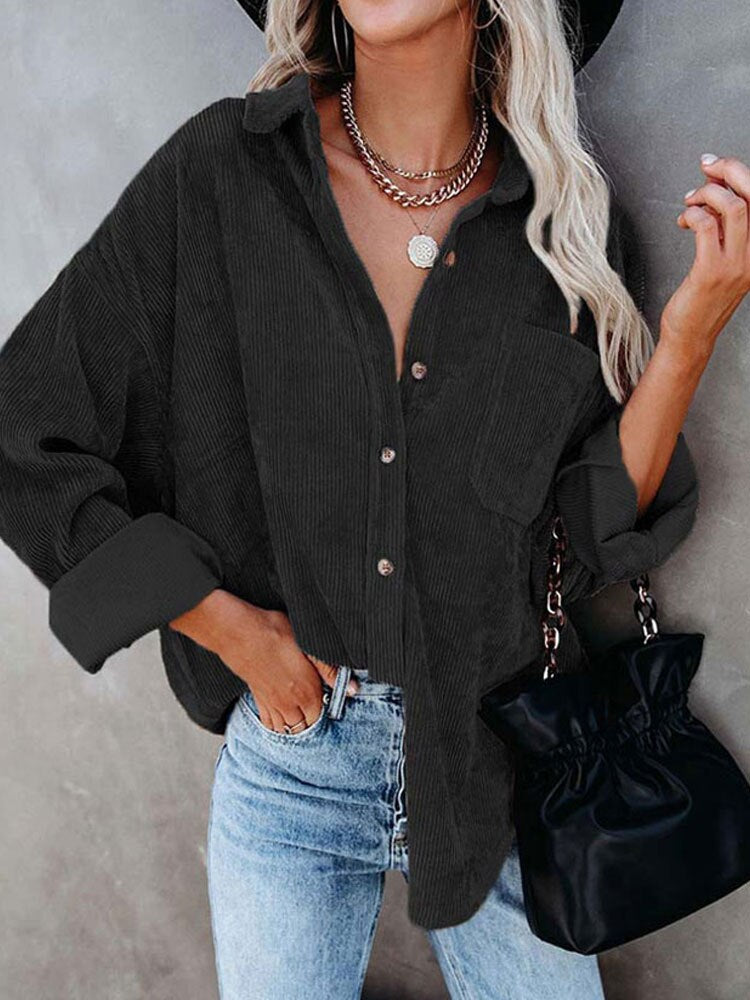 Emily Overshirt | Ribfluwelen Blouse voor ieder seizoen