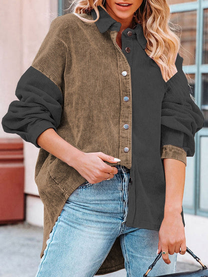 Corduroy Blouse | Stijlvol oversized gekleurde blouse voor dames