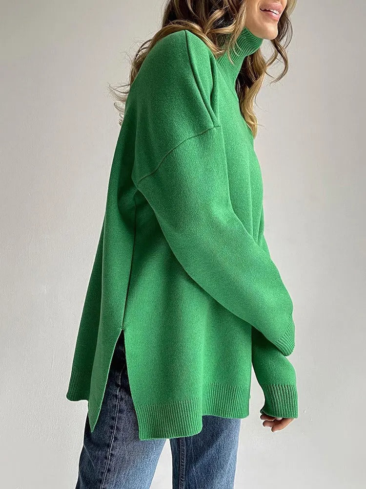 Claira Coltrui | Elegante oversized sweater voor vrouwen met hoge kraag