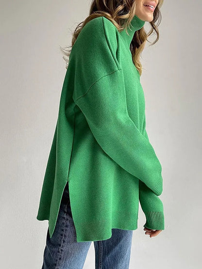 Claira Coltrui | Elegante oversized sweater voor vrouwen met hoge kraag