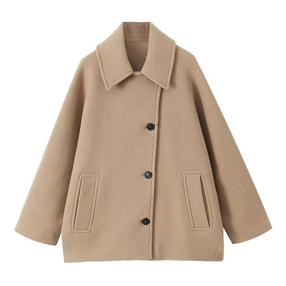 Isabella Jas | Oversized elegante jas met omgevouwen kraag voor vrouwen