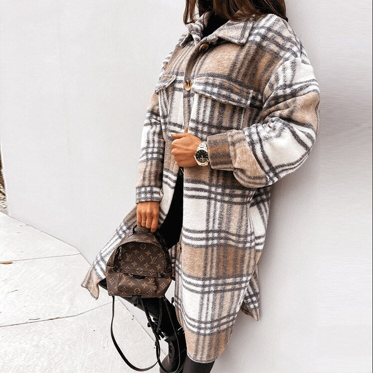 Lana Ruiten Jas | Comfortabele lange wollen dames jas