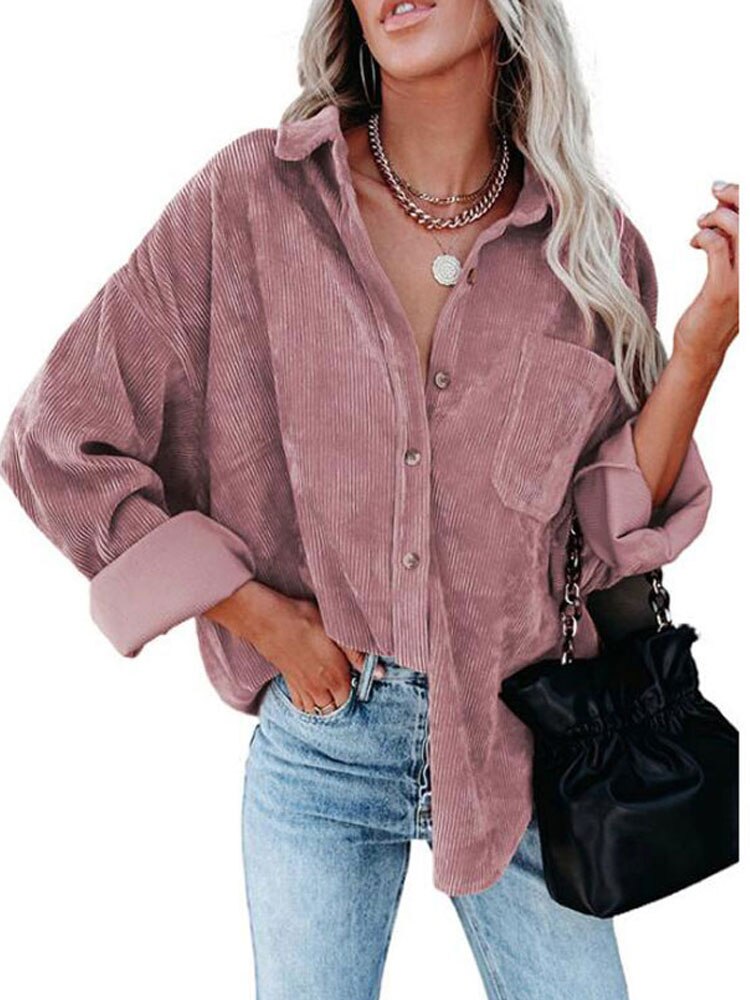 Emily Overshirt | Ribfluwelen Blouse voor ieder seizoen