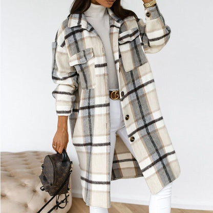 Lana Ruiten Jas | Comfortabele lange wollen dames jas
