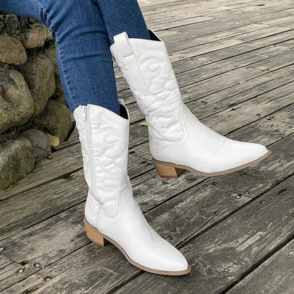 Allison - elegante metallic cowboy laarzen
