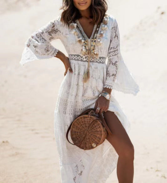 Rowena - boho maxi jurk