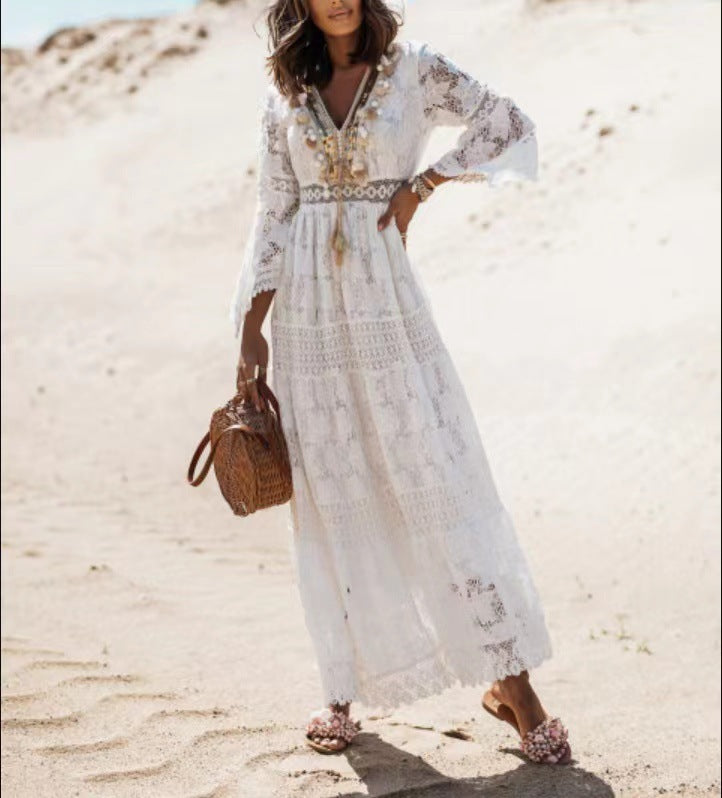 Rowena - boho maxi jurk