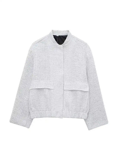 Zayala | glitter bomber jacket