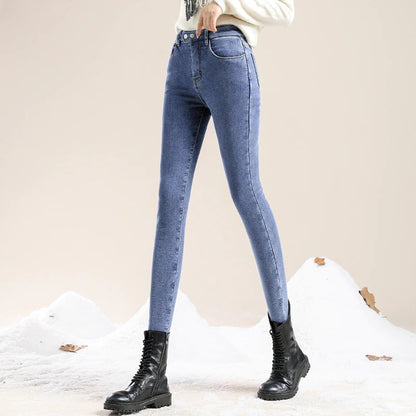 Tula - Gevoerde winterjeans voor dames met een hoge taille